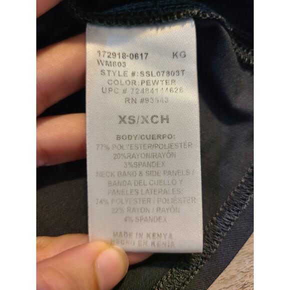 Scrubstar xs women's grey and black scrub top - Picture 4 of 7